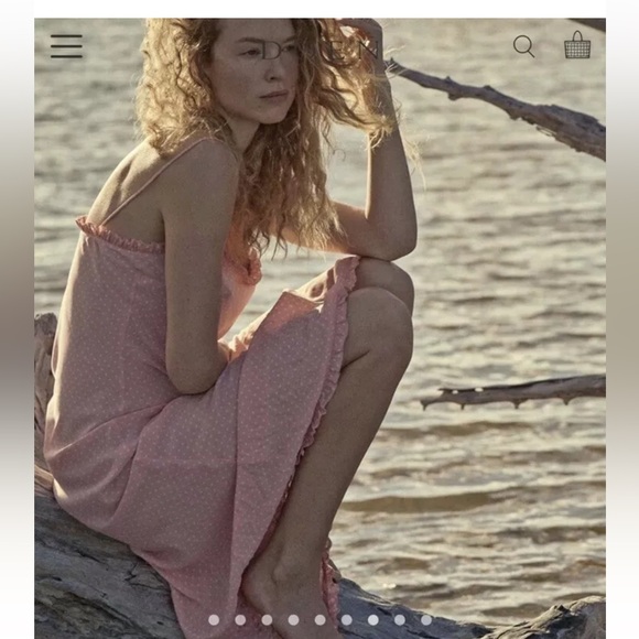 New DOEN Calsi Maxi Dress in Cherry Blossom Sz L - Picture 4 of 11